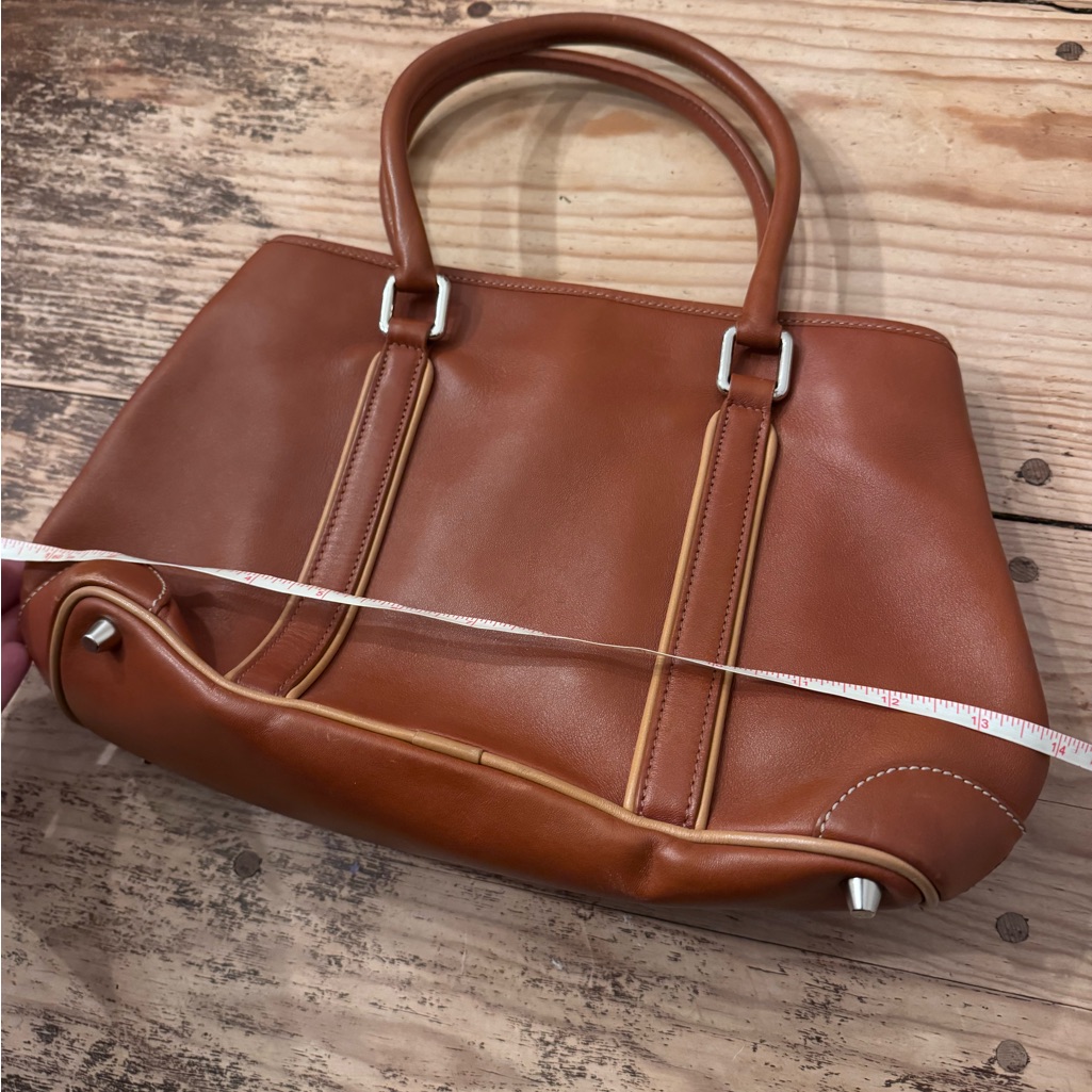 Coach 7585 Hampton British Tan Acorn Brown Leather Carryall Tote Bag (Rare)